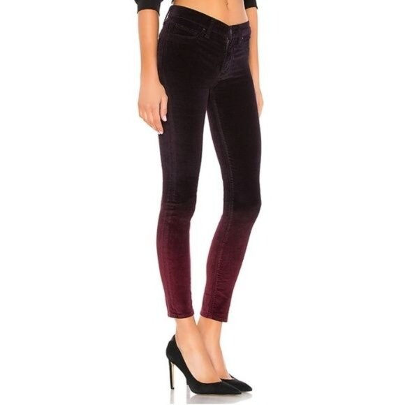 Hudson Nico Velvet Mid Rise Ankle Super Skinny - Picture 2 of 4